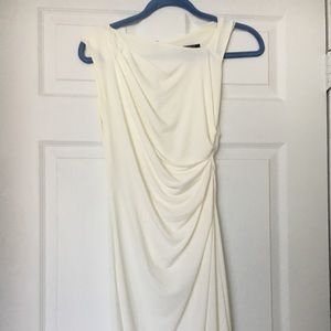 White sheath dress